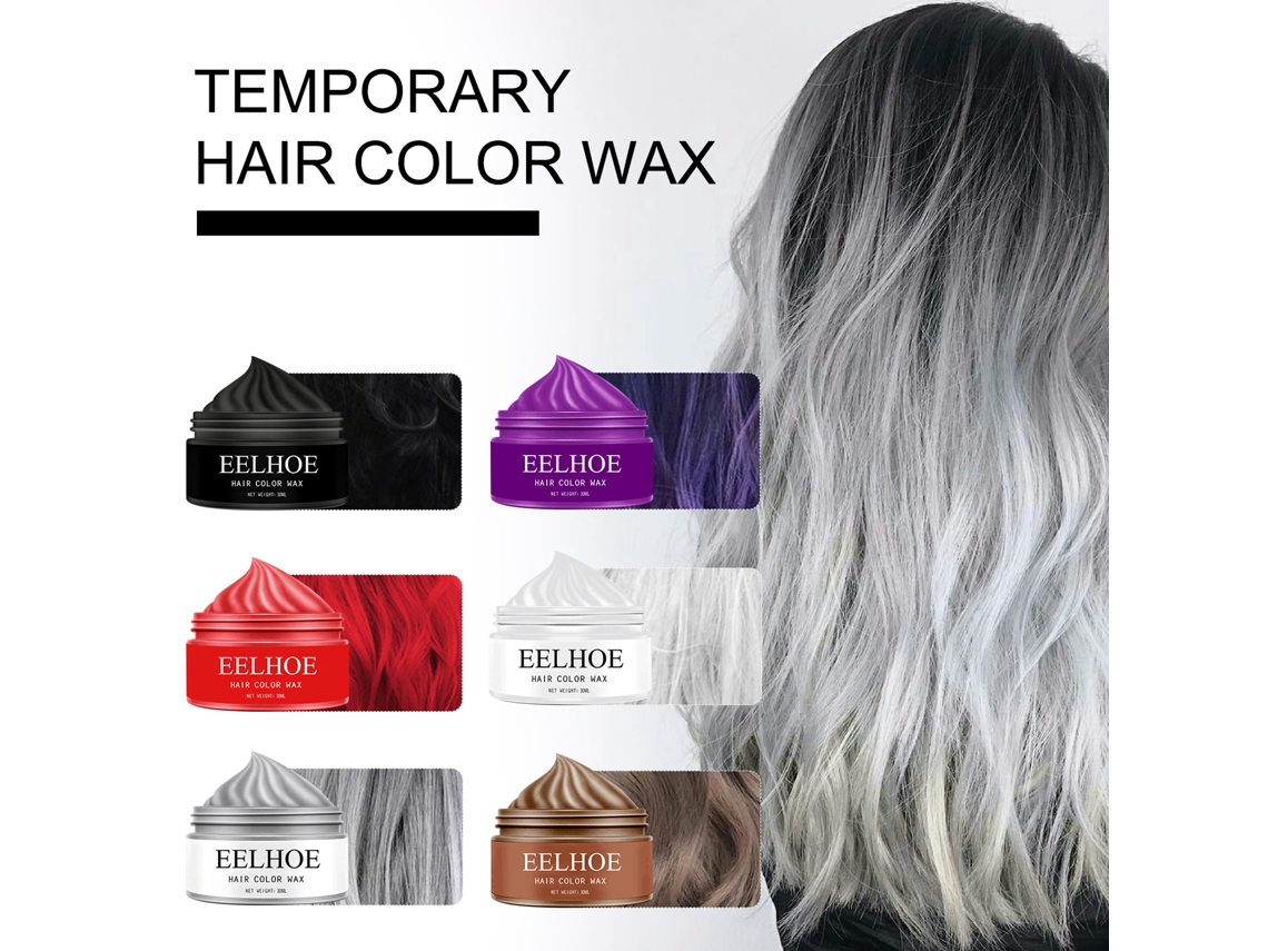 Cera para coloração capilar temporária instantânea 2026, 30ml, ideal para festas e cosplay, para homens e mulheres.