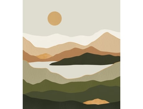 Papel De Parede Da Foto Paisagem Desértica Verde Escuroeterracota 2.5 X 2.79 M Estahome