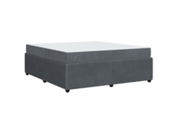 Conjunto 1 Cama Moderna Vidaxl Cinzento Tecido (180 X 200 Cm)