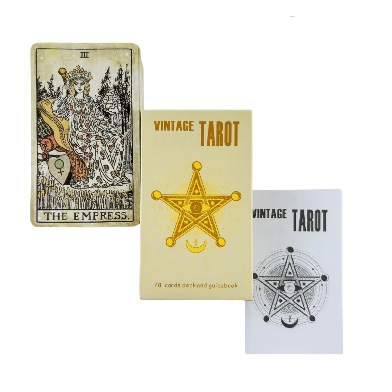 Conjunto De Tarô Knight Retro, 78 Cartas, Com Livro De Adivinhação Em Papel, Versão Em Inglês.