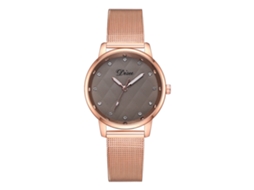 Relógio de Pulso Feminino Casual Quartzo com Pulseira de Malha de Liga Cinza