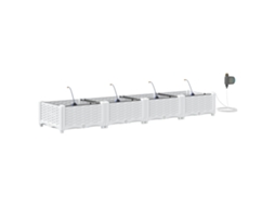 Conjunto 4 Vaso De Jardim Vidaxl Branco Polipropileno (160 X 40 X 22 Cm)