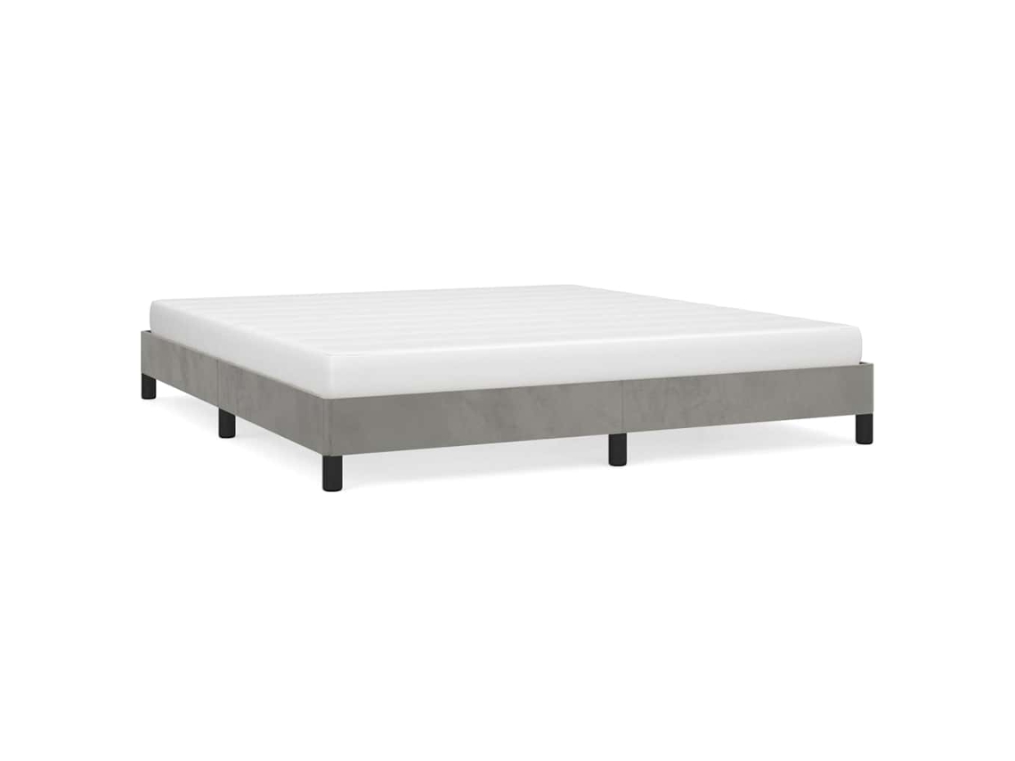 Bed Frame, Bed Frames Vidaxl Cinzeto Veludo (160 X 200 Cm)