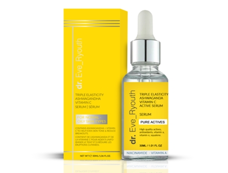 Sérum Ativo Poderoso de Vitamina C Ashwaganda com Elasticidade Tripla 30Ml Dr.Everyouth