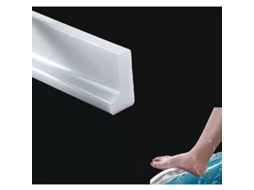 Barreira De Silicone Para Soleira De Chuveiro, Tira De Vedação Em Formato De L De 2 M 78 Pol, 3 Cm De Altura