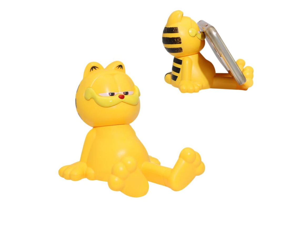 Cartoon Garfield Preguiçoso Suporte De Telefone Celular, Peças De Decoração De Mesa