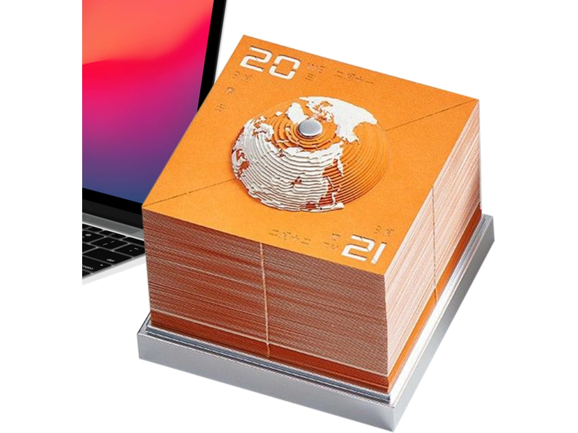 Calendário 3d 2026, Decoração De Mesa Em Formato De Terra, Bloco De Notas Decorativo Para Escritório, Casa