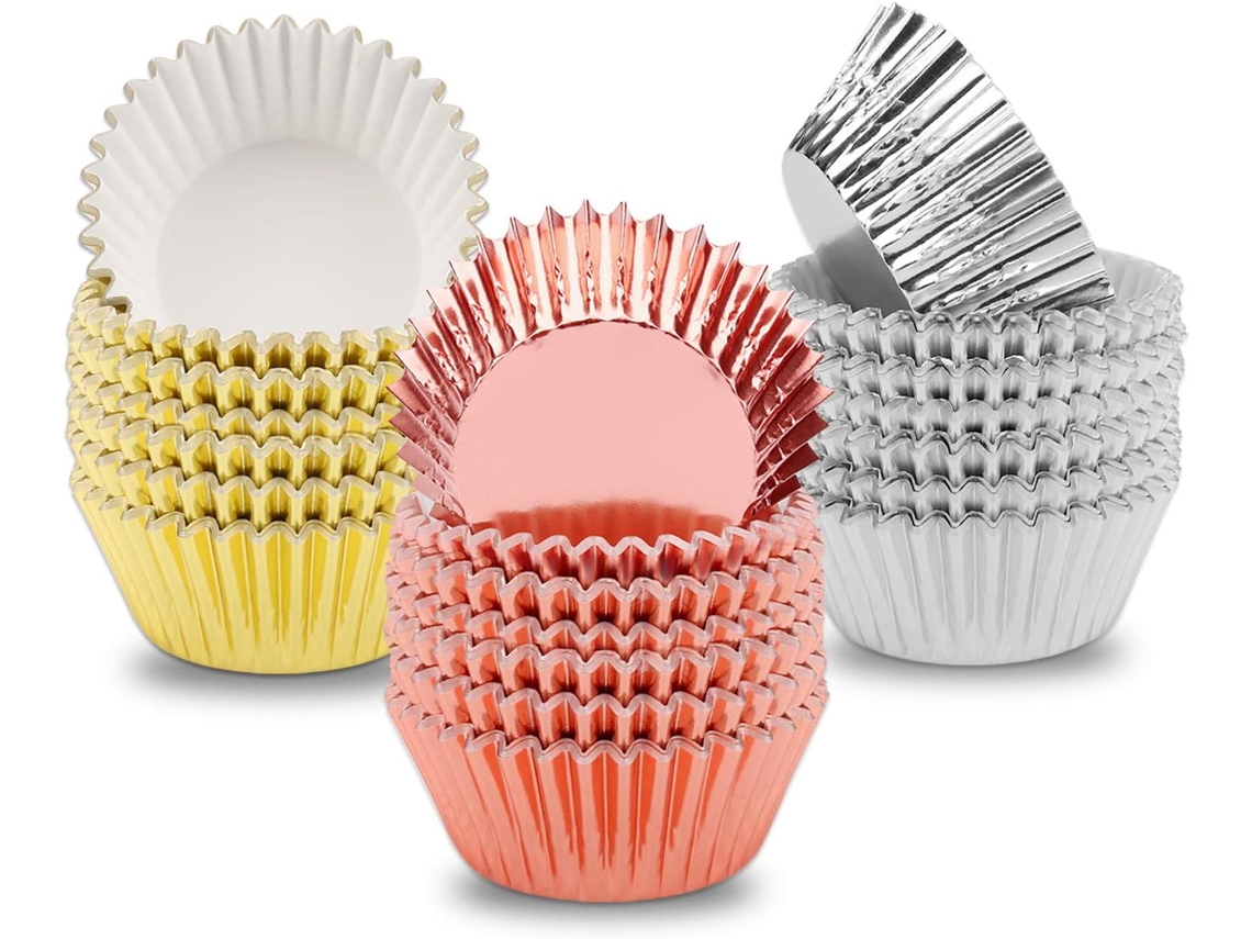 Forminha De Alumínio Para Muffins E Cupcakes, Para Assar E Apresentar Sobremesas Em Festas E Eventos