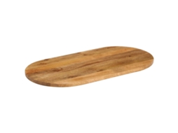 Tampo De Mesa | Tampo De Secretária | Superfície Da Mesa Oval 80x40x3,8 Cm Madeira De Mangueira Maciça