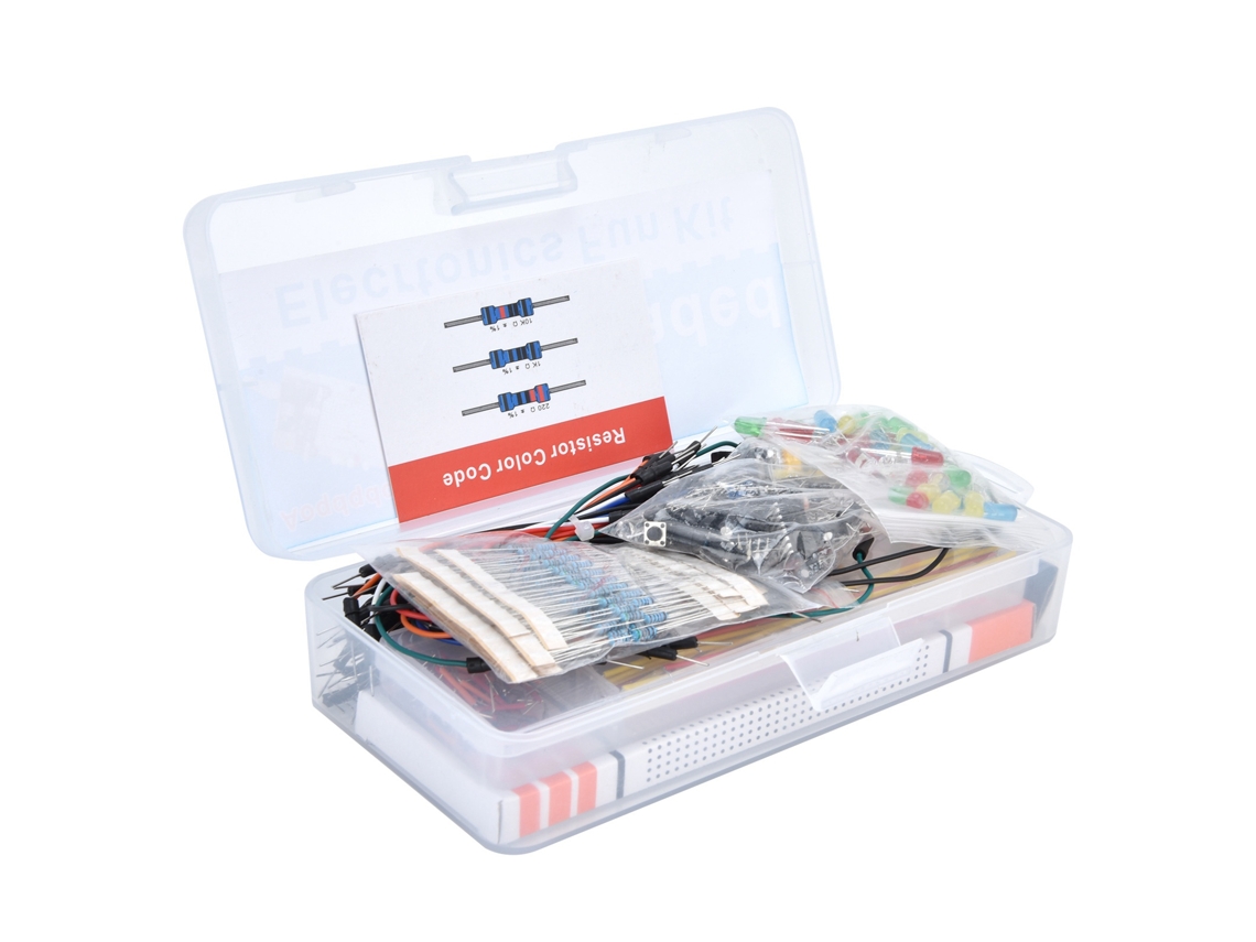 Kit Iniciante De Componentes Eletrônicos Com Breadboard