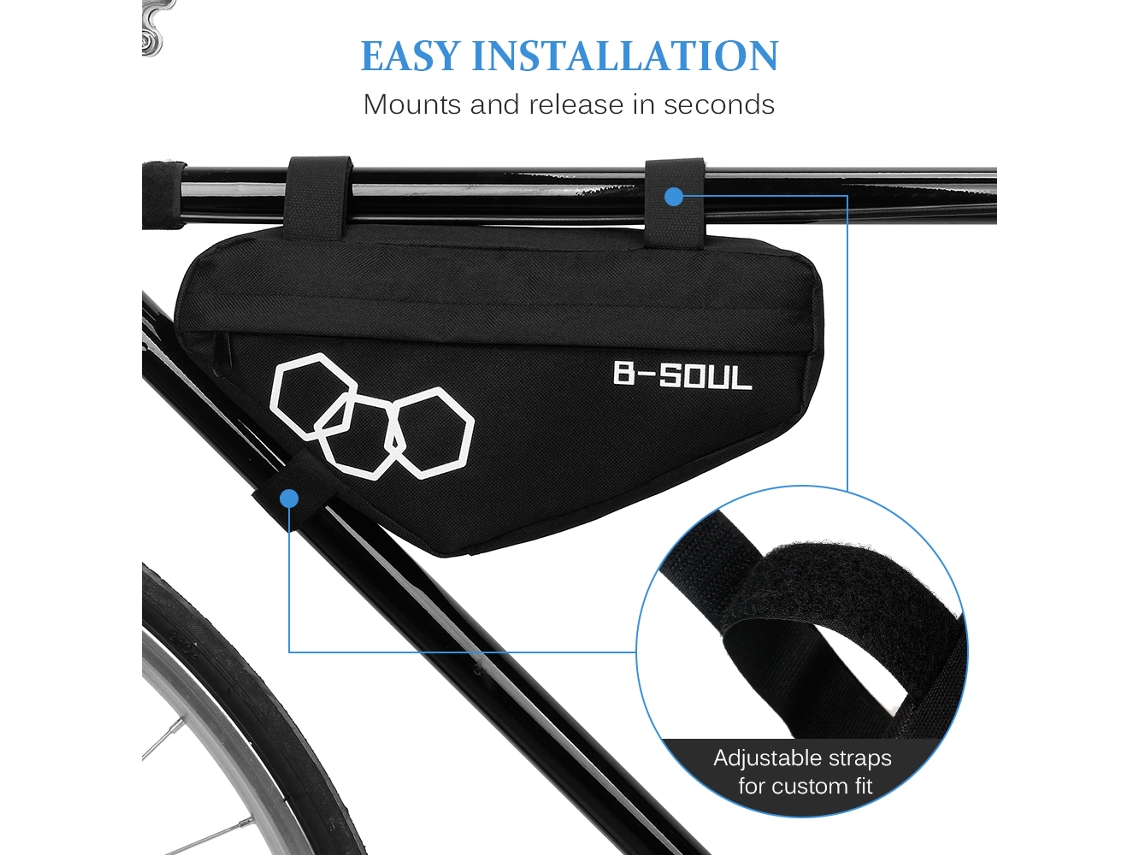 Bolsa Triangular Para Bicicleta Quadro Dianteiro Acessório