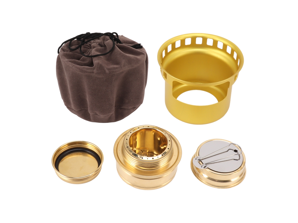 Fogão de Álcool Portátil Resistente Ao Vento Ouro