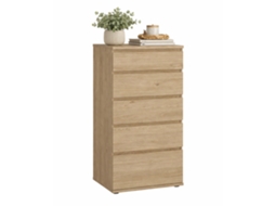 Cômoda Júcar em carvalho com 5 gavetas para quarto - WELLHOME