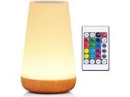 Luminária Noturna de Cabeceira Led Sensível Ao Toque, 13 Cores Rgb, 5 Níveis de Brilho, Função Timer, Recarregável BRILVIBERA
