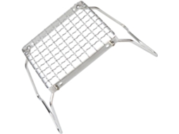 Grelha Portátil Dobrável Em Aço Inoxidável Para Camping, 24x17 Cm, Ideal Para Fogueiras E Churrascos Gokoco