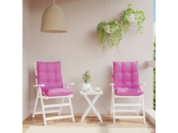 Vidaxl Almofadões Cadeira Encosto Baixo 2 Pcs Tecido Oxford Rosa