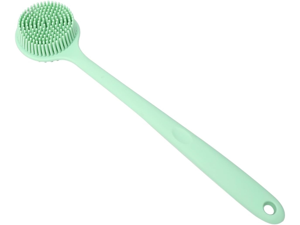 Lurelia Acessório De Duche Com Escova De Silicone Para Banho, Cabo Longo, Dupla Face E Pega Ergonómica, Uso Diário Prático
