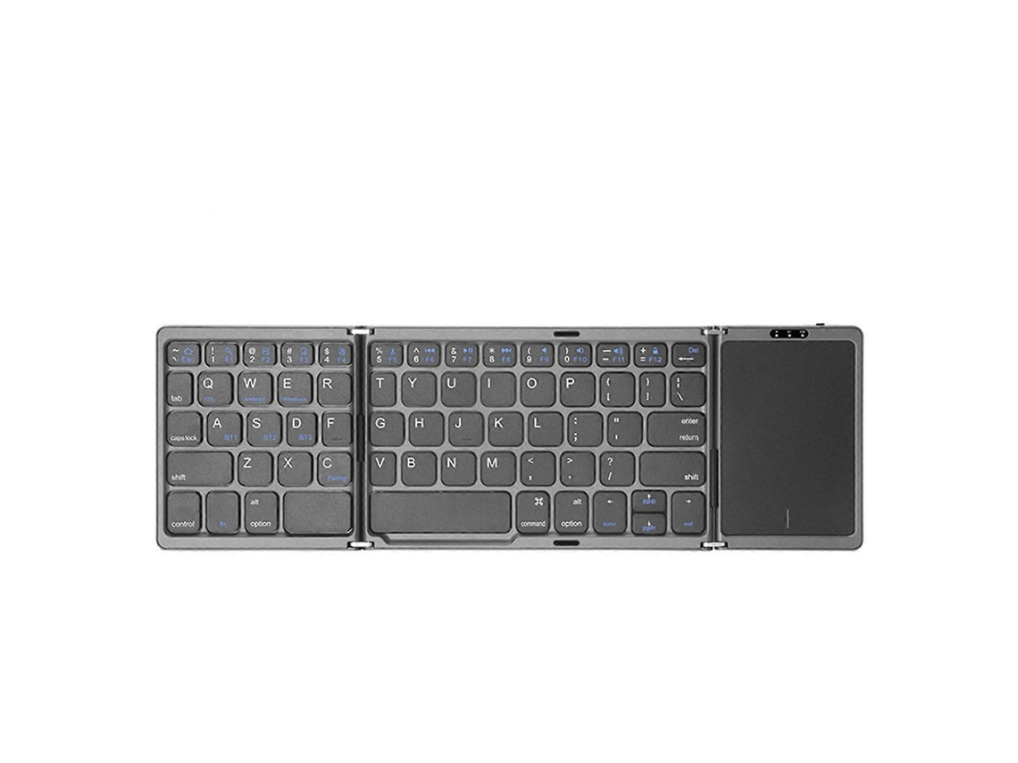 Teclado Bluetooth Dobrável E Recarregável B089t Com Touchpad Nostalgia88 (cinza)