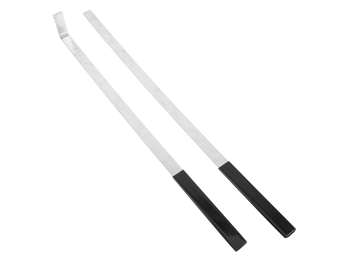 Healifty Conjunto De 2-prateleiras Organizadoras Com Régua Borda Em Aço Inoxidável Para Talheres, Com Escala Dupla Em