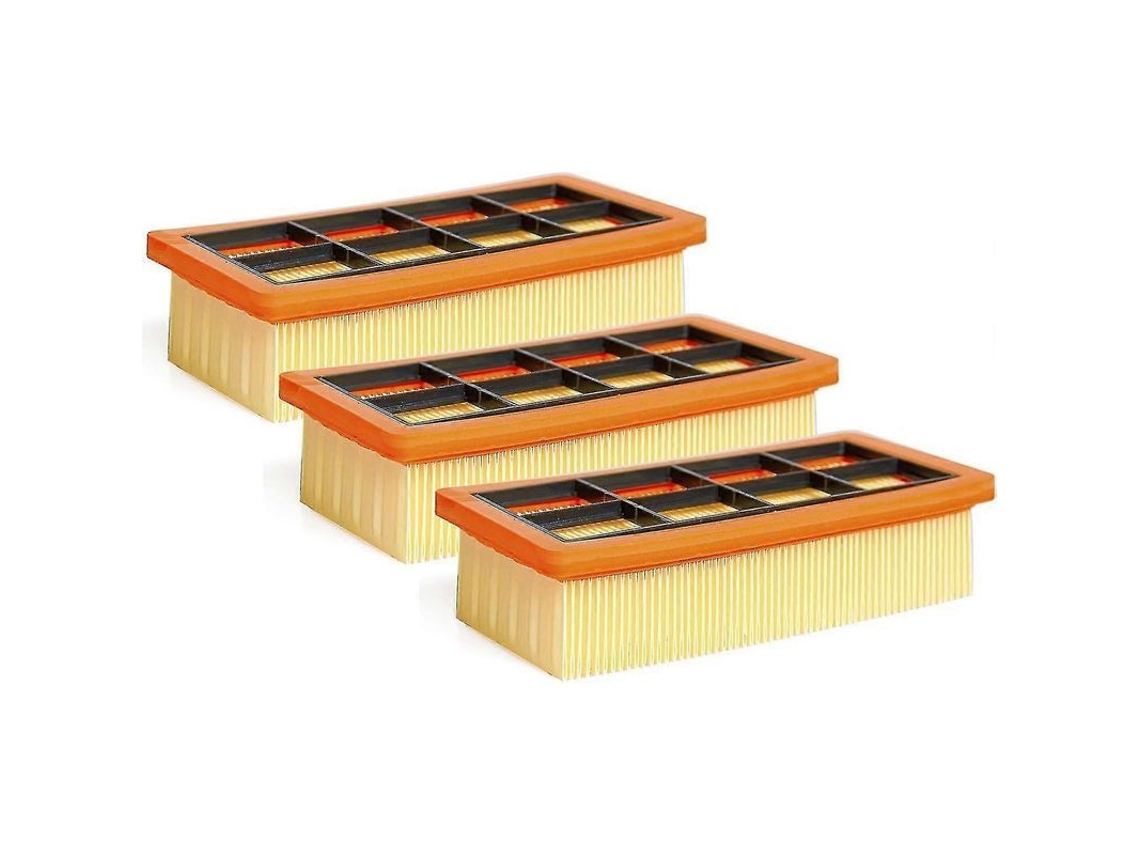 3 Filtros Plissados para Aspiradores Karcher AD 3200, AD 3 Premium e AD 4 Premium