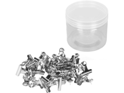 30 Unidades De Pinos Metálicos Com Tachinhas, Tachinhas De Aço Inox Com Clipes Quadros Cortiça E Murais