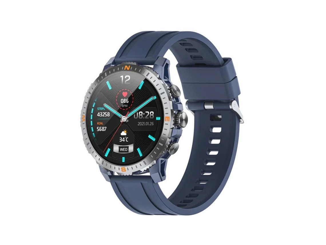 Smartwatch Amoled 1,43 Polegadas, Detecção Sem Intervenção, Posicionamento Gps, Ip68 À Prova Dágua, Bússola Bestvite (azul)