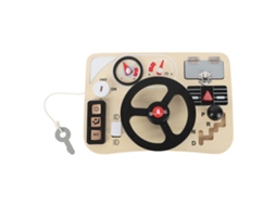 Mali brinquedo de Volante de Madeira Educativo Simulado Painel de Atividade Sensorial para Crianças Pré escolares