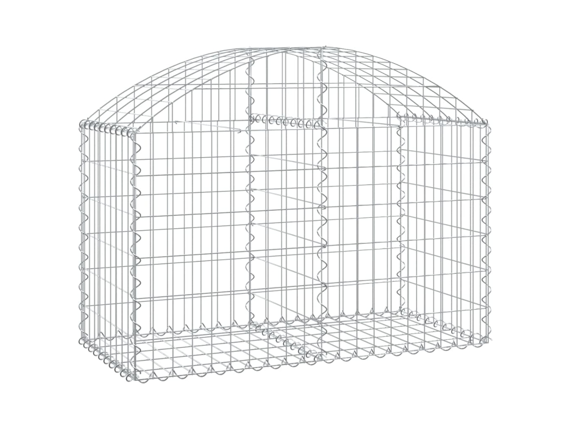 Gabion Basket, Gabion Baskets Vidaxl Prateado Ferro (100 X 50 X 60/80 Cm)