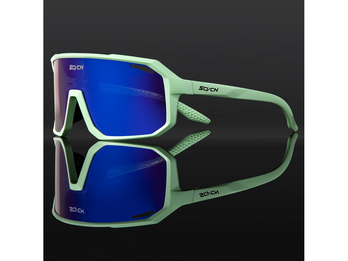 (estilo A7) Óculos De Sol Unissex Para Ciclismo Com Lentes De Polímero Semitransparentes Resistentes A Impactos E Com Proteção Uv400.