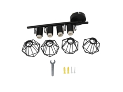 Kit de iluminação de trilho led 4 spot com cabeças rotativas para cozinhas quartos restaurantes | S/MARCA