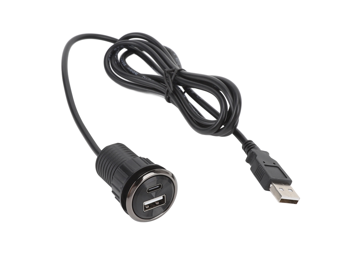 Tampa de Alimentação para Mesa com 2 Portas USB Type-C, Embutida, para Mesa de Escritório e Reunião