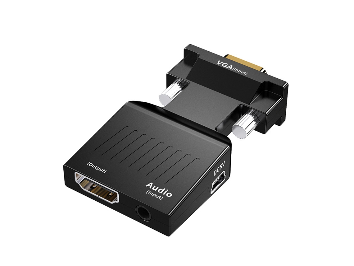 Aetheria adaptador Conversor Vga para High Definition Multimedia Interface com Cabo de Áudio para Pc Laptop
