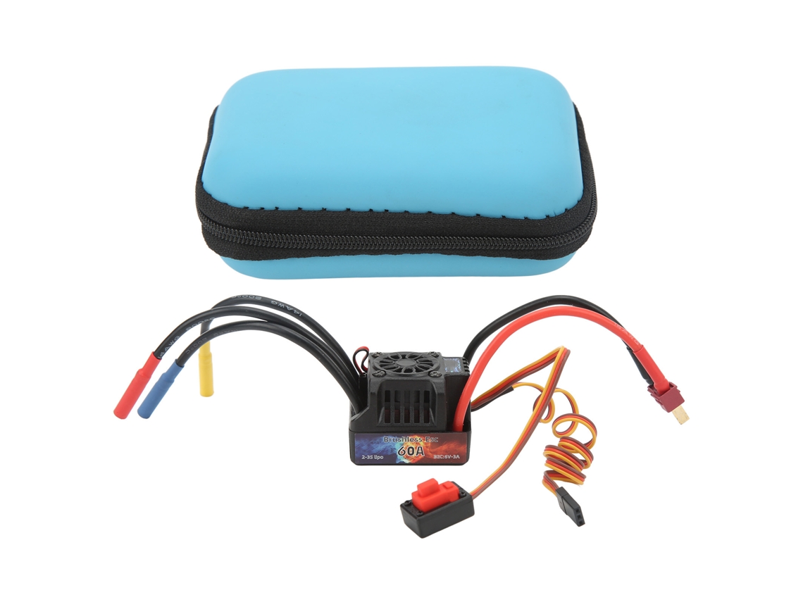 Controlador De Velocidade Brushless Esc 60a Para Carros Rc 1/8 1/10 Com Dissipação Rápida De Calor