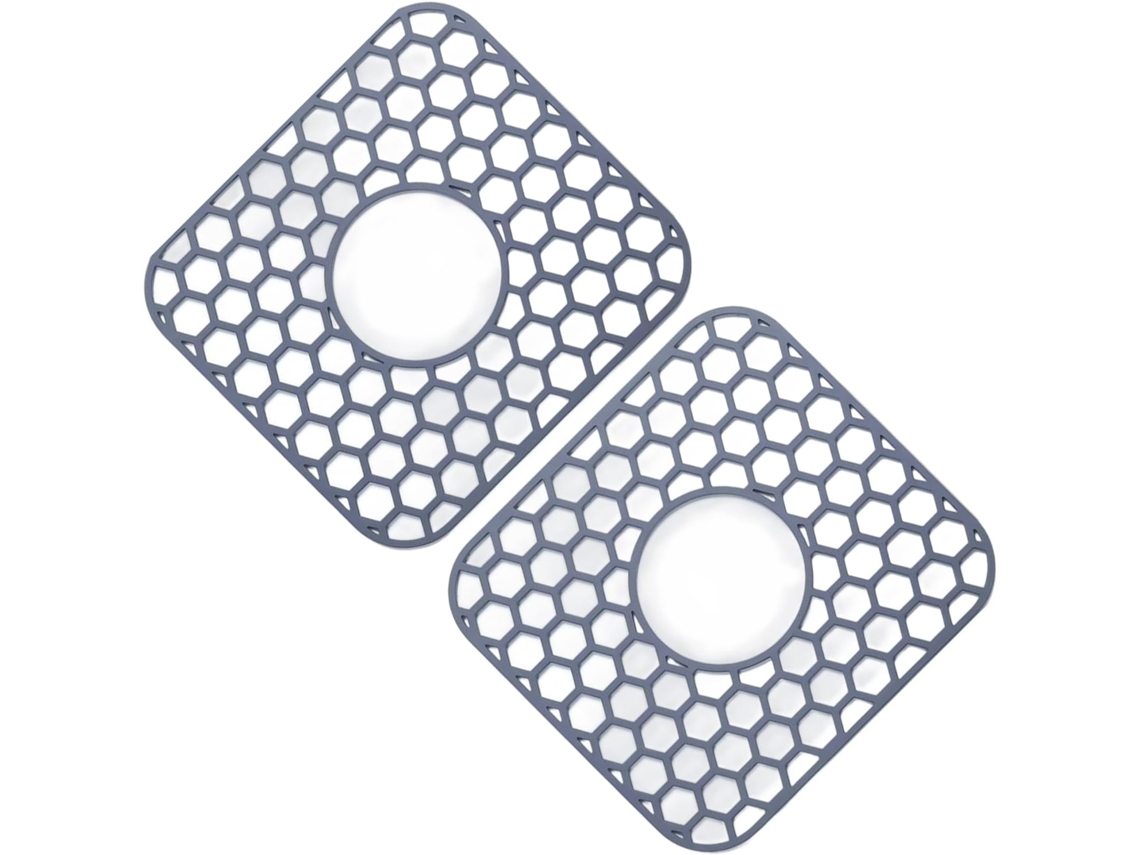 Kit Com 2-protetores De Pia Silicone Antiderrapantes Para Bancadas Cozinha, Podem Ser Lavados Na Lava Louças, Fáceis De