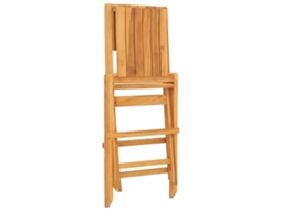 Maison Exclusive - Cadeiras De Jardim Dobráveis 4 Pcs 47x61x90 Cm Teca Maciça