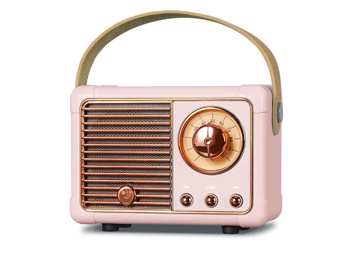 Mini Alto Falante Bluetooth Com Rádio Fm Alto Falante Bluetooth De Rádio Retrô Recarregável Bluetooth 5.0/bom Som Superior Suporta Chamad Yizhood