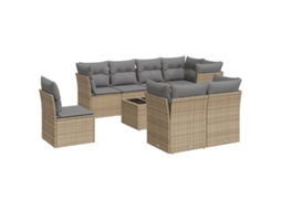 Garden Sofa Set, Garden Sofa Sets Vidaxl Bege Rattan / Vime (n/a)
