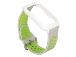 Pulseira Silicone 20mm Para Oppo Free Smartwatch Cinza Verde Branco