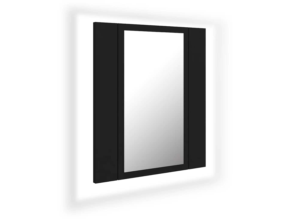 Led Mirror Cabinet, Led Mirror Cabinets Vidaxl Preto Madeira Processada (n/a)