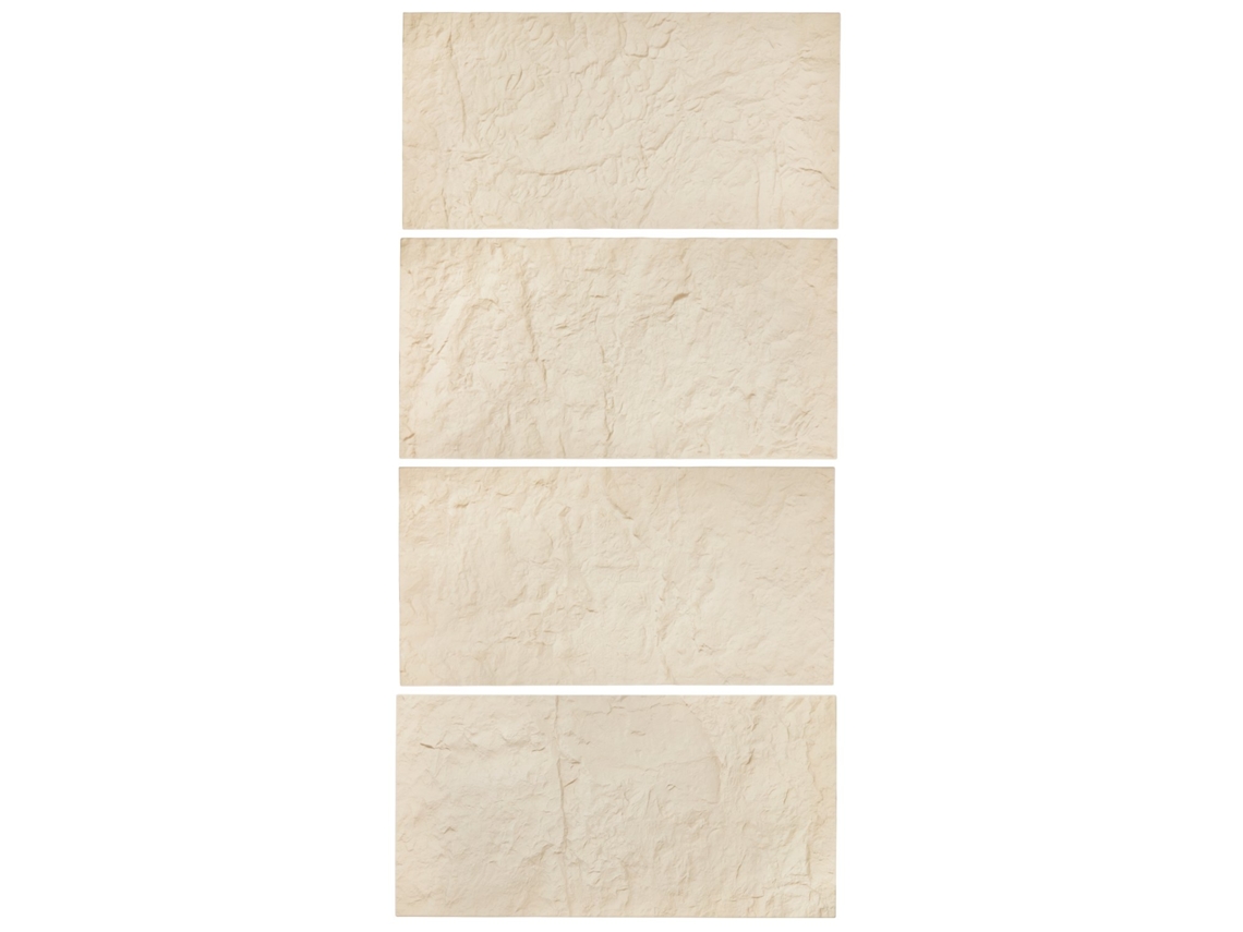 Painéis De Parede 3d Vevor Stone Yellow Pu 2,97 Metros Quadrados 4 Un 1200 X 600 X 30 Mm