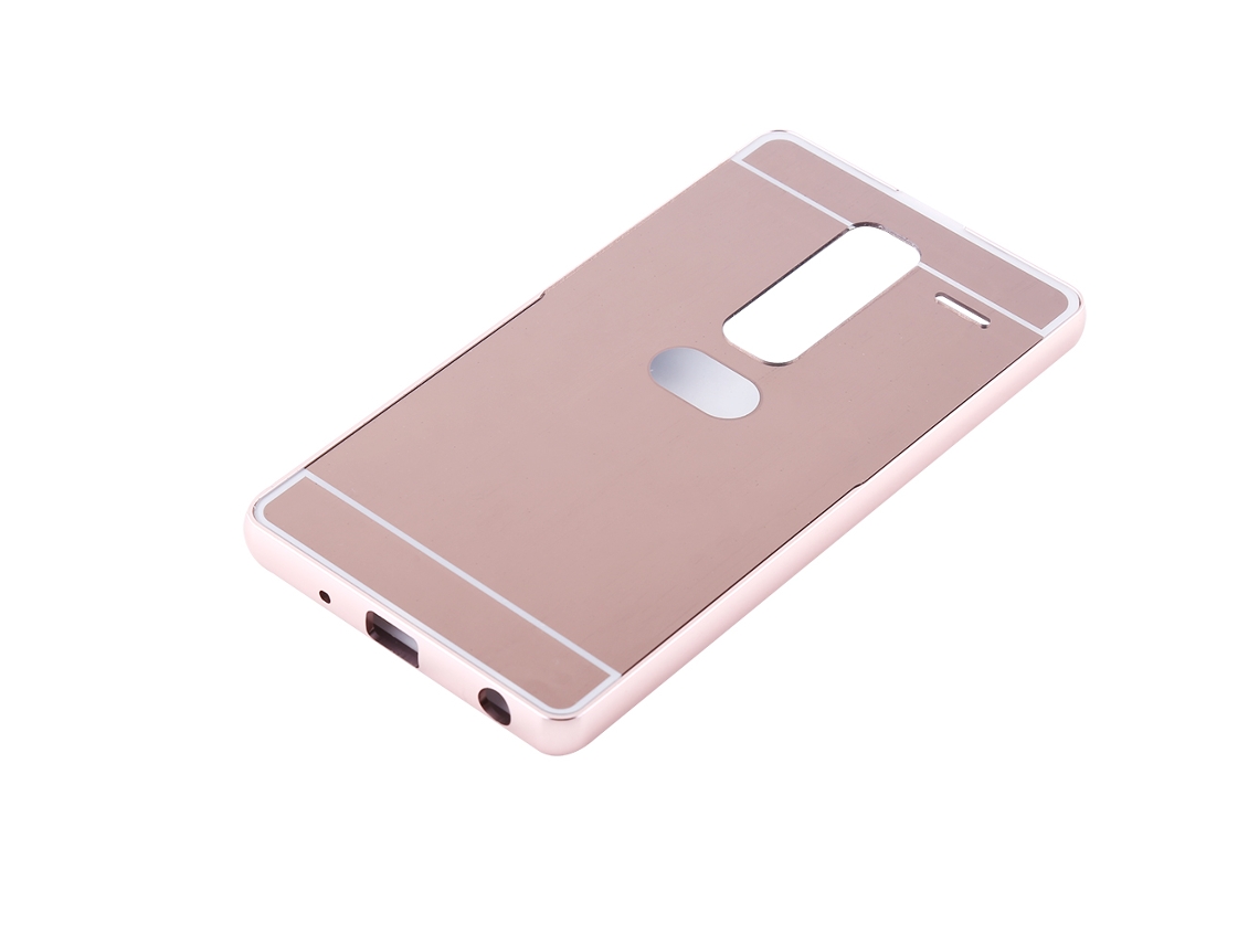Capa de Telefone LG Zero Class H740 com Moldura de Metal Removível, Espelho Eletroplatado