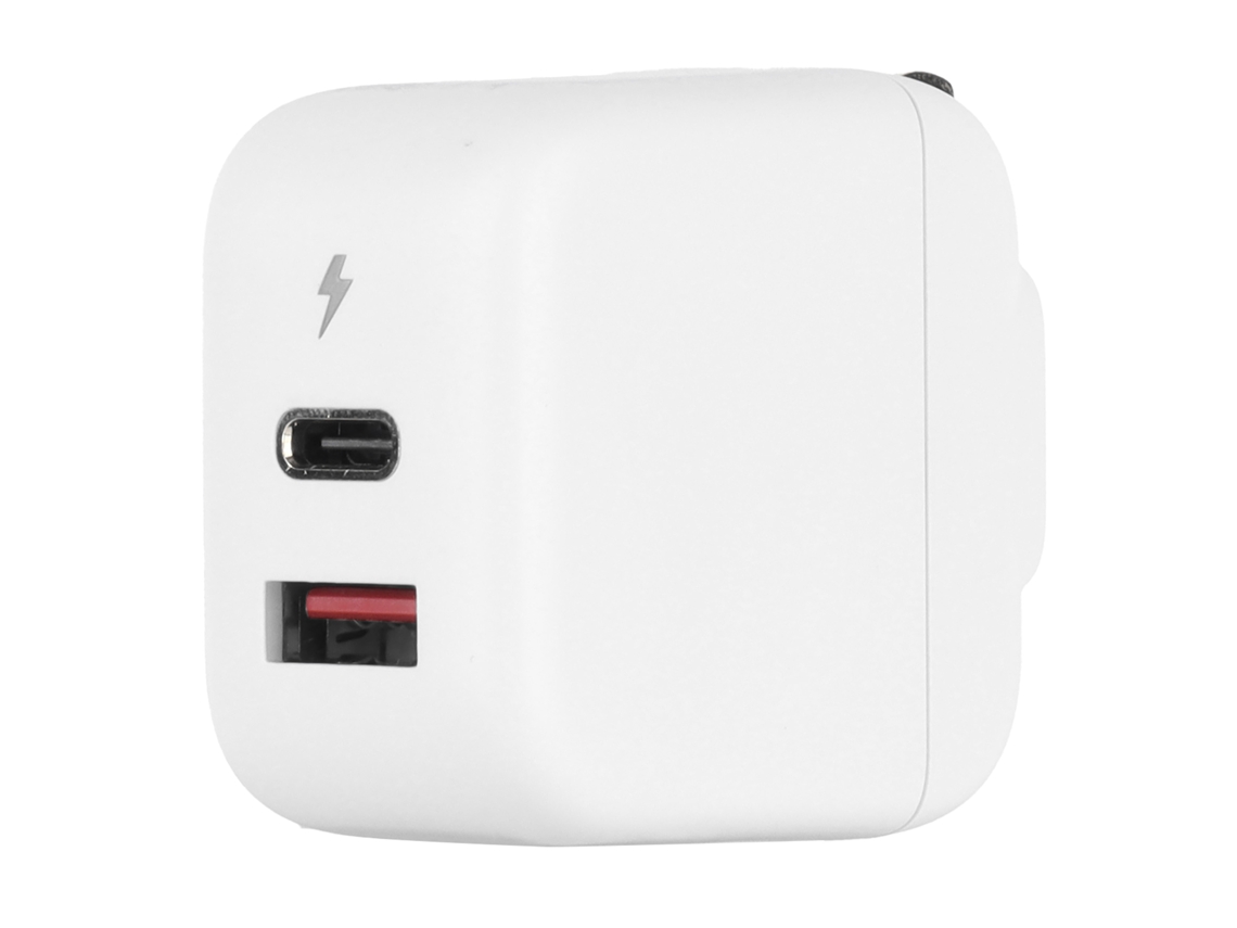 Carregador Rápido 30w Mini portátil Gan com duas portas Usb Usb c S/MARCA