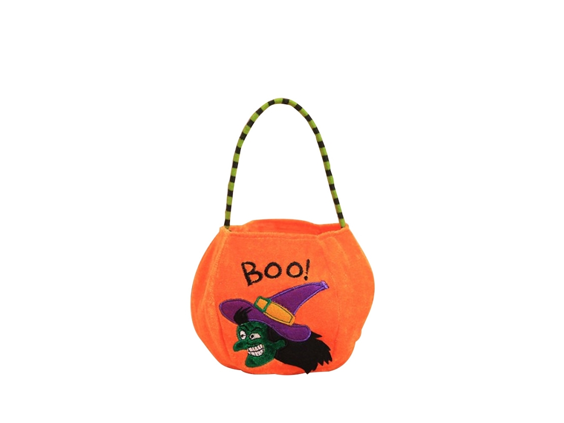 Bolsa De Doces Portátil Halloween Abóbora Bruxa Para Crianças
