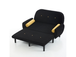 Sofá Loveseat Em Veludo Preto Para Sala De Estar, Sofá Cama E Poltrona Relax Com Espaço De Armazenamento.