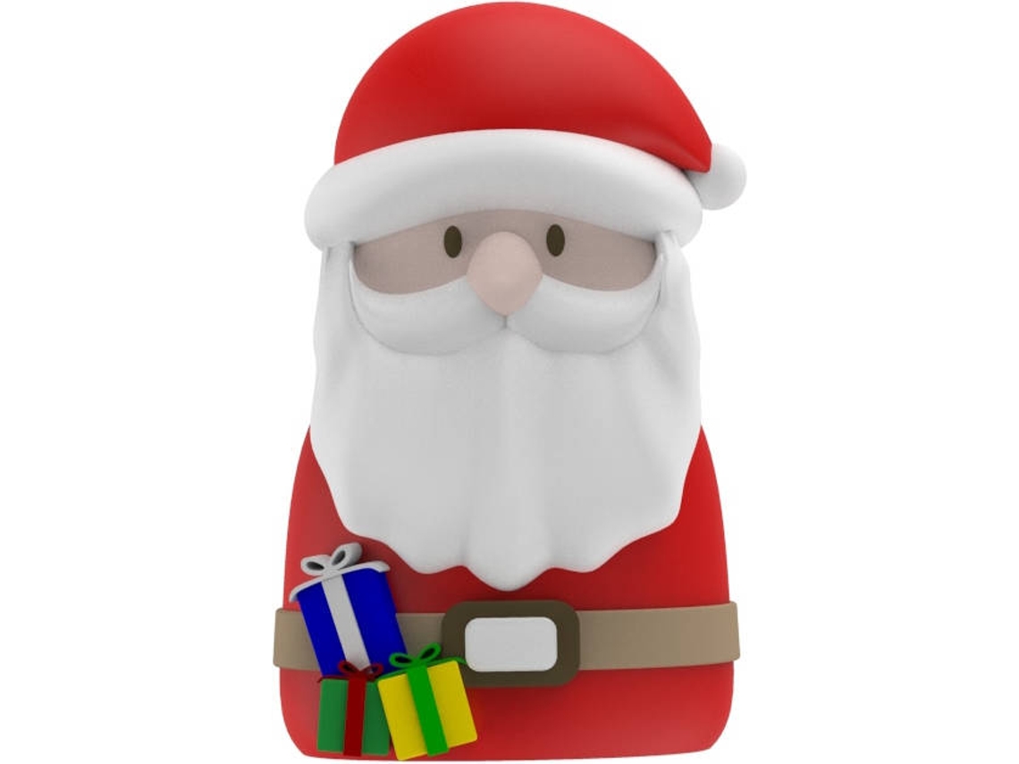 Coluna Bluetooth MOJIPOWER Pai Natal (Vermelho - 2 W - Autonomia: até 3 h)
