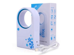 Mini Ventilador Elétrico Portátil Sem Folhas, Usb E Bateria, Marca Laxiscreed Para Refrescar-se Com Segurança E Comodidade