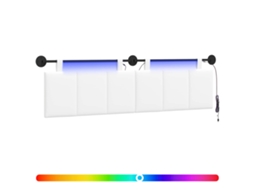 Conjunto 1 Cabeceira Suspensa Vidaxl Branco Veludo (190 X 55 X 5 Cm)