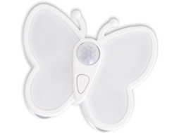 Luminária Noturna Led Em Formato De Borboleta Com Sensor Movimento E