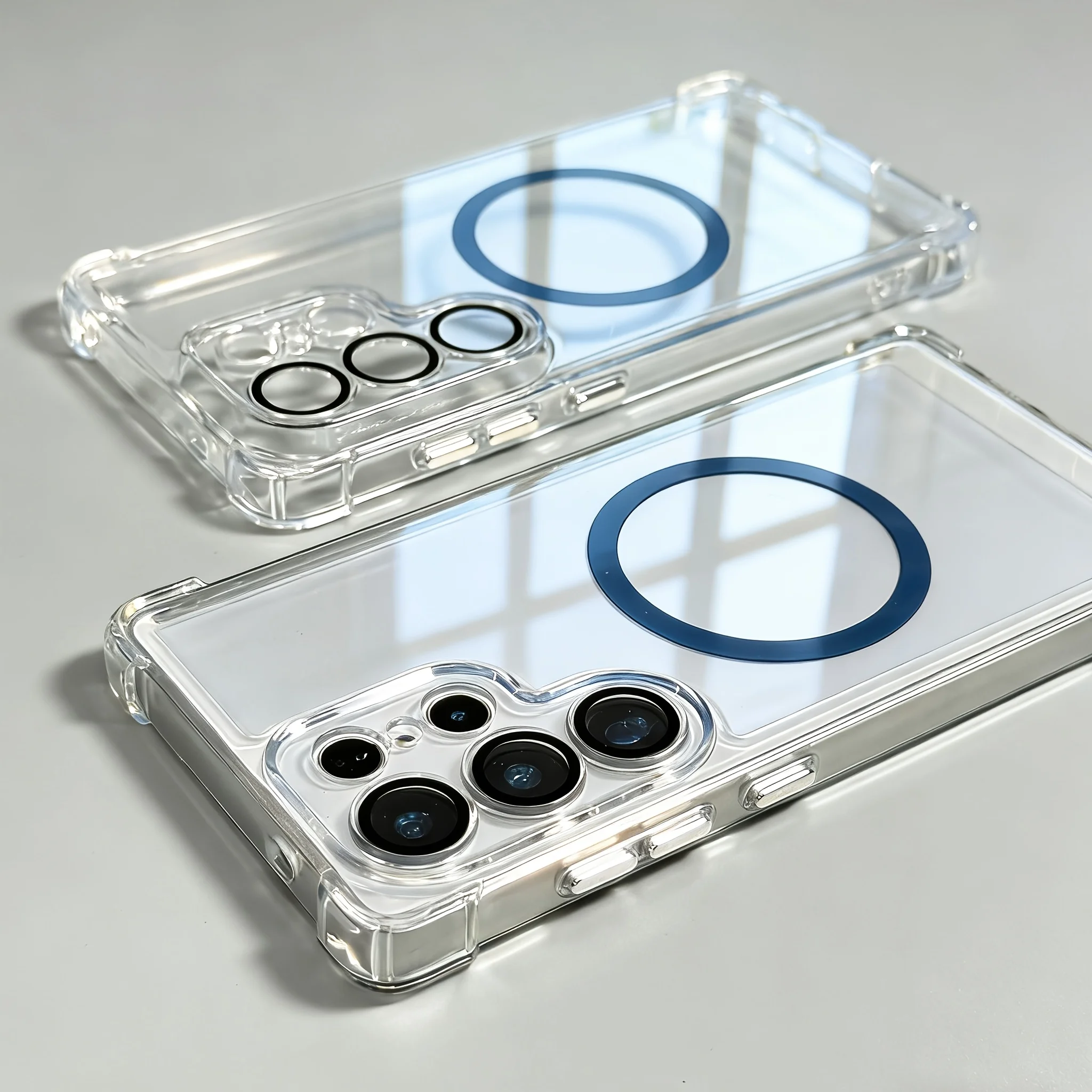 (galaxy S24 Azul) Compatível Com Capas Magnéticas Samsung, Reforçadas Nos Quatro Cantos.