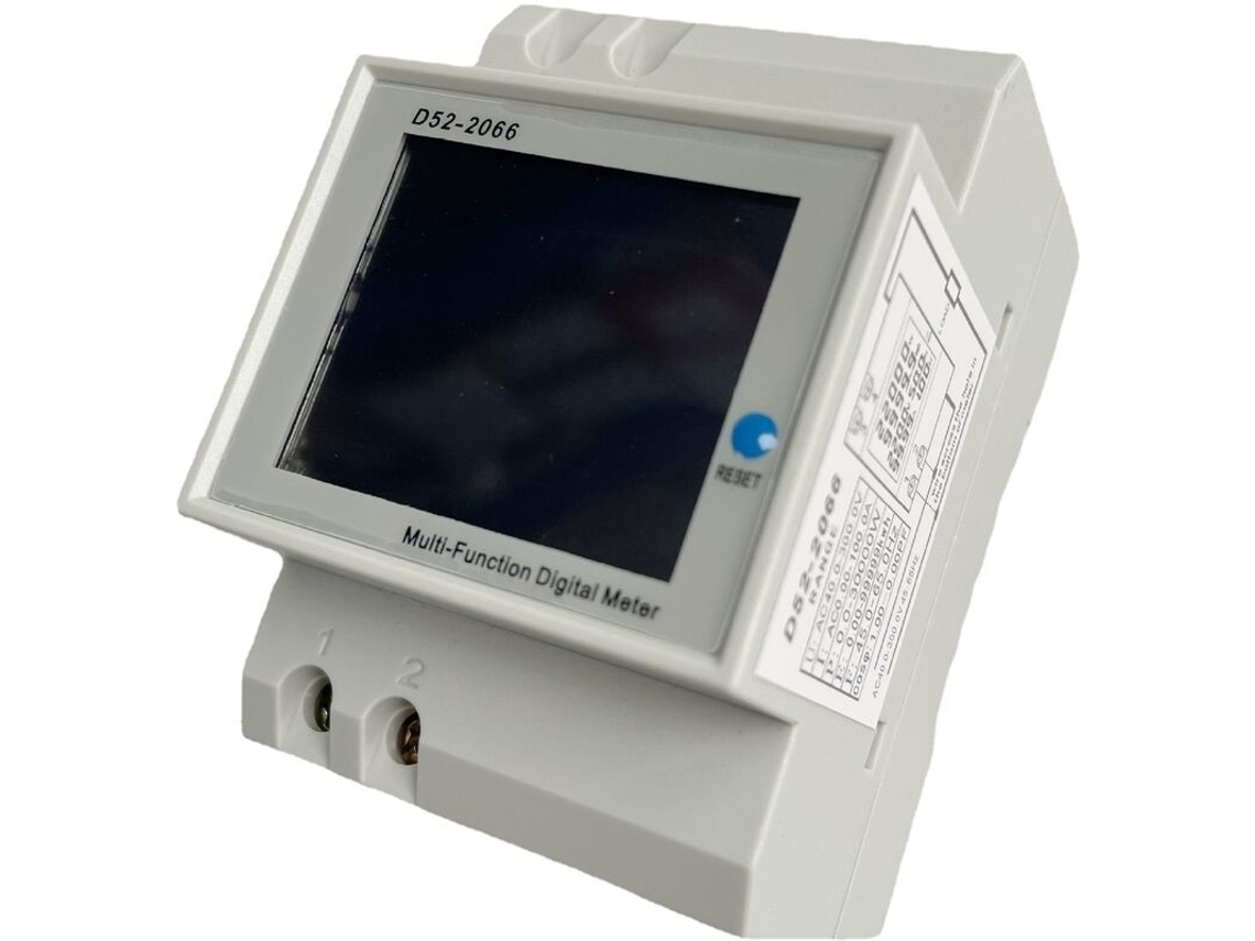 Medidor de eletricidade inteligente D52 2066, monofásico, tipo trilho, multifuncional, display LCD, AC 40-300V Brilvibera (110-220V)